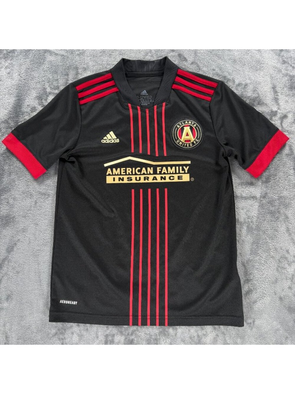 Adidas Atlanta United FC Youth Large 11 12Y Black Jersey Gallardo Aeroready
